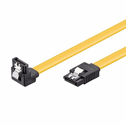 PerfectHD SATA Kabel | 20cm | gewinkelt Winkelstecker 90° | 6 Gb/s | mit Sicherheitslasche Metallclip | SATA III S-ATA HDD SSD Datenkabel Verbindungskabel Anschlusskabel | 0,2m von PerfectHD