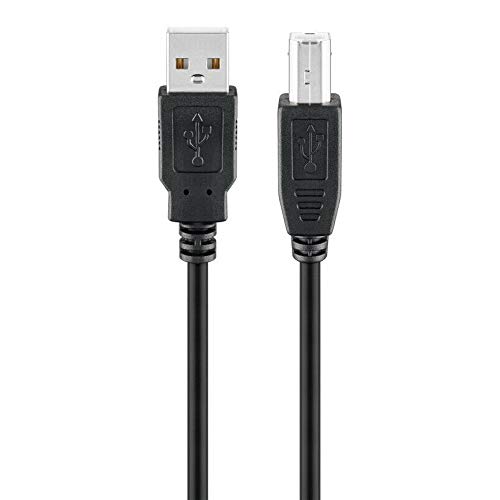 PerfectHD USB 2.0 Kabel | 1m | Druckerkabel | Datenkabel bis 0,48 Gbit/s | USB 2.0 Stecker (Typ A) > USB 2.0 Stecker (Typ B) | Verbindungskabel Anschlusskabel | Schwarz | 1 Meter von PerfectHD