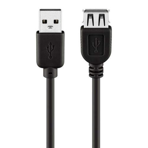 PerfectHD USB 2.0 Verlängerungskabel | 1,8m | Kabel Verlängerung | Datenkabel bis 0,48 Gbit/s | USB 2.0 Stecker (Typ A) > USB 2.0 Buchse (Typ A) | Schwarz | 1,8 Meter von PerfectHD