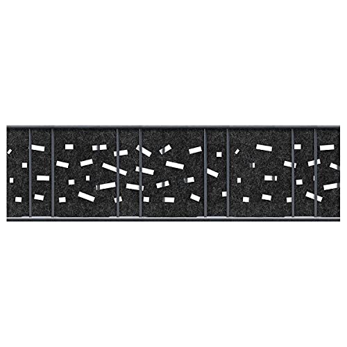 PerfectHD Zaunsichtschutz - Sichtschutzstreifen für Doppelstabmattenzaun - 19cm - Anthrazit - Einzelstreifen Laser - 2,6m - Milano Criss Cross von PerfectHD