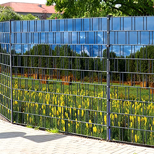 PerfectHD Zaunsichtschutz - Motiv Bergwelt Wiese - Sichtschutz für den Garten - 2,50 x 1,80 x 0,19 m - 9 Streifen - 30 Varianten von PerfectHD