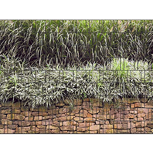 PerfectHD Zaunsichtschutz - Motiv Steinmauer - Sichtschutz für den Garten - 2,50 x 1,80 x 0,19 m - 9 Streifen - 30 Varianten von PerfectHD