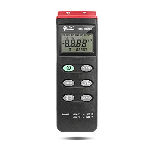 PerfectPrime TC0301, 2-Ch Thermocouple Thermometer K Type, USB output to PC for Datalog and monitoring von PerfectPrime