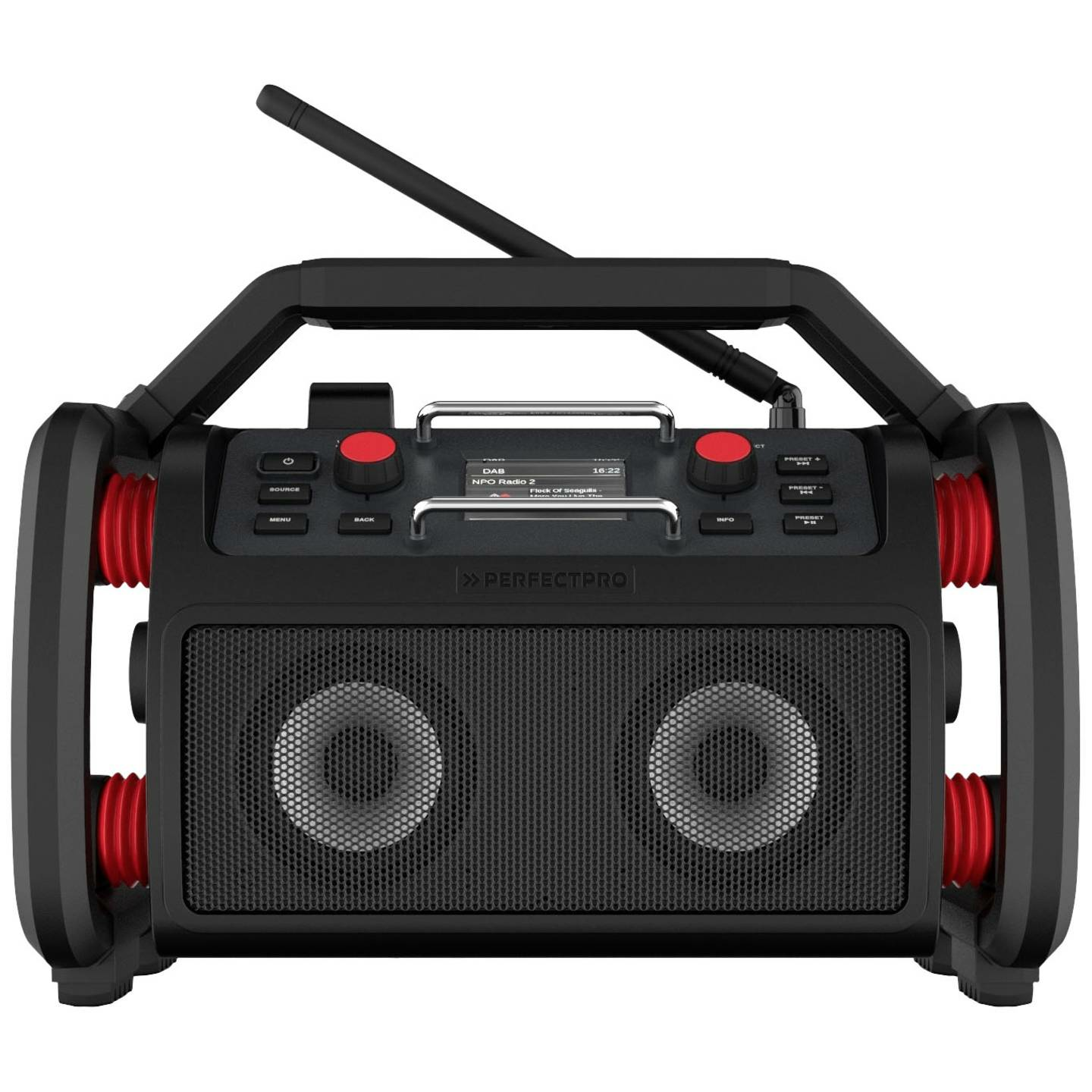 Perfect Pro Rock Pro Baustellenradio Dab+ Ukw Aux Bluetooth Usb Akku Ladefunktion B-Ware von PerfectPro