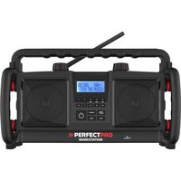 PerfectPro WORKSTATION Baustellenradio UKW, DAB+ Bluetooth®, AUX Akku-Ladefunktion, Freisprechfunkt von PerfectPro