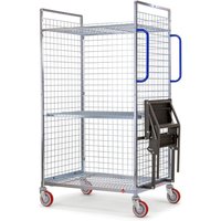 Ameise® Kommissionierwagen AK-M, 3 Gitterwände, inkl. 1 Zwischenboden, HxBxT 1.625 x 500 x 1.330 mm von Ameise®