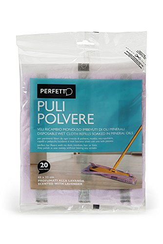 Perfekt 0260 der Puli Polvere Bodentücher Stück Ersatzteile à 20 Tücher, cm 45 x 22, Lavendel von Perfetto