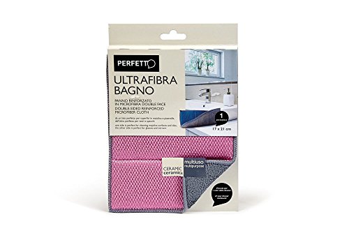 Perfekt ultrafibra Tuch Badezimmer, Stoff, Avio/Puder, 17 x 21 x 0.5 cm von Perfetto