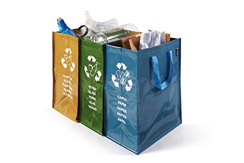 Perfetto 0468D Set mit 3 weichen Behältern für Papier, Glas, Kunststoff von Perfetto