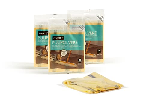Perfetto Puli Polvere Bodentücher, 3 Packungen à 20 Tücher aus Polypropylen, 45 x 22 cm, Gelb Perfetto Puli Polvere Bodentücher, 3 Packungen à 20 Tücher aus Polypropylen, 45 x 22 cm, Gelb von Perfetto
