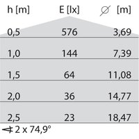 Performance in Light LED-Wand-u.Deckenleuchte 3000K 303478 von Performance in Light