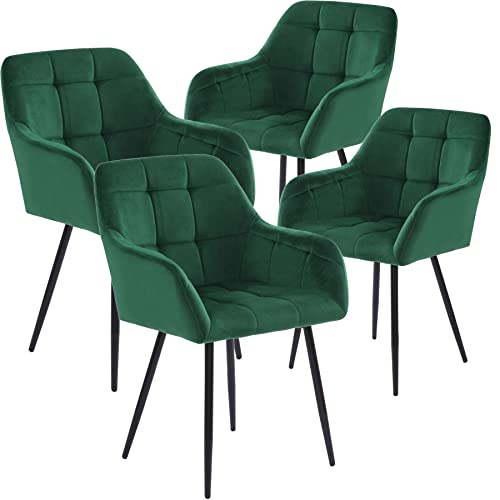 Perfur Casa® Esszimmerstühle 4er-Samt Grün: Esszimmer Set - Stuhl für Ihren Esstisch auch Stühlen Eessel Stühle mit Ihres Esszimmer von Perfur Casa
