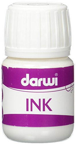 Pergamano DARWI - DA1500030010C - Un flacon d'Encre de Chine Coloris Blanc - 30 ML - DARWI Ink - Indélébile - Loisirs Créatifs - Activité Manuelle - Bricolage von Pergamano