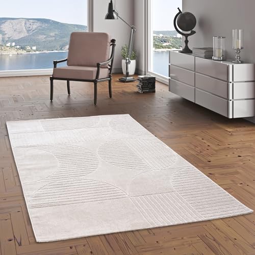 Classy In- & Outdoor Teppich Creme Trend - Wetterfest, UV-beständig und pflegeleicht für Terrasse, Balkon und Garten - Robuster Teppich von Pergamon
