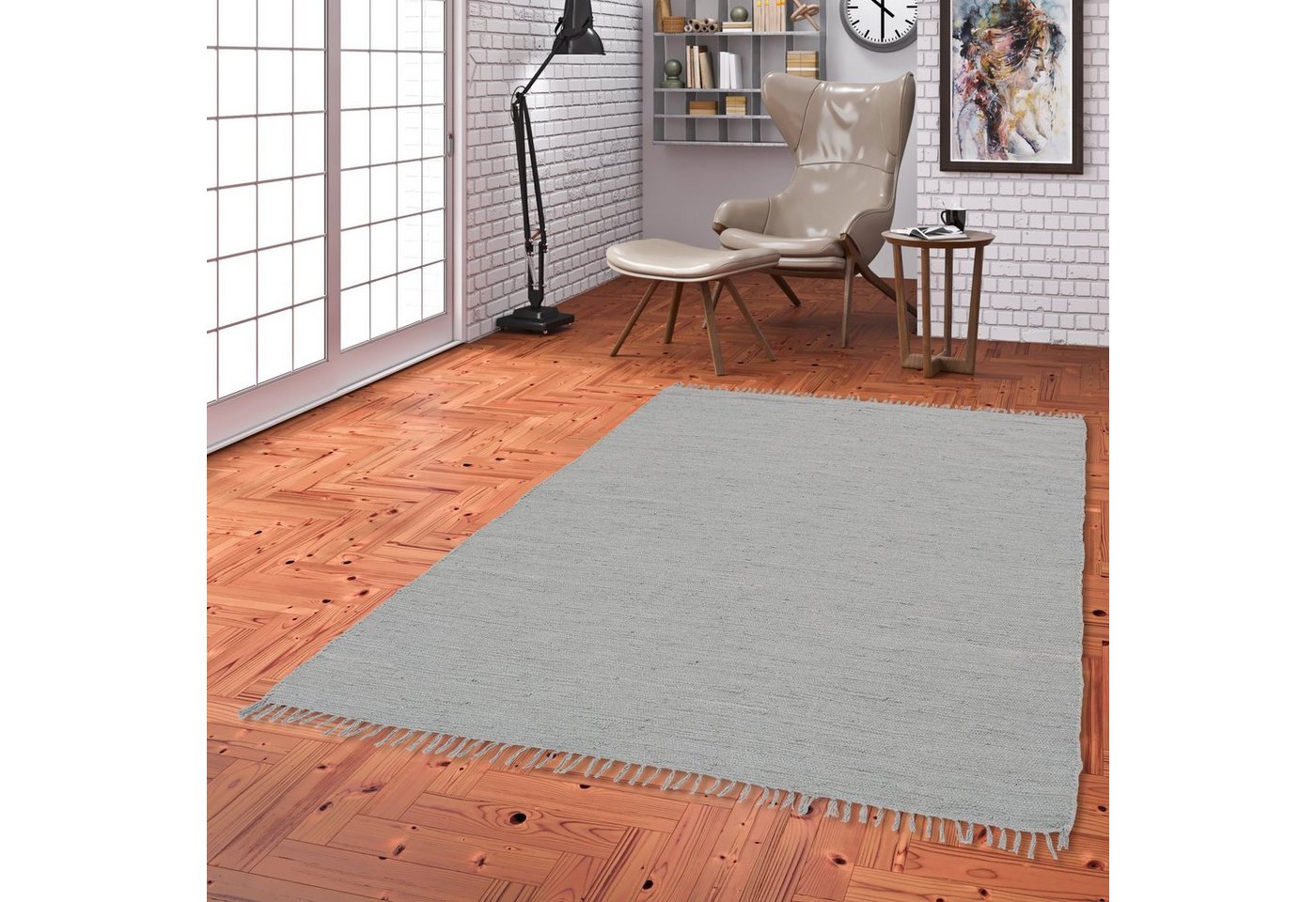 Designteppich Baumwolle Natur Teppich Jolly Cotton, Pergamon, Rechteckig, Höhe: 5 mm von Pergamon