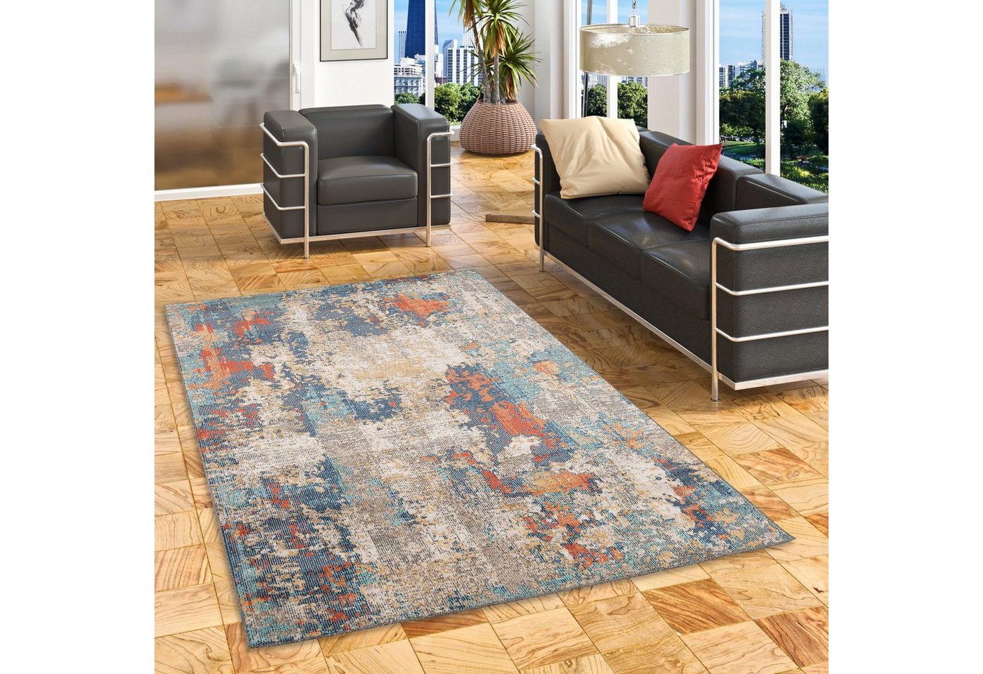 Designteppich In- und Outdoor Designer Teppich Lagos Vintage, Pergamon, Rechteckig, Höhe: 4 mm von Pergamon