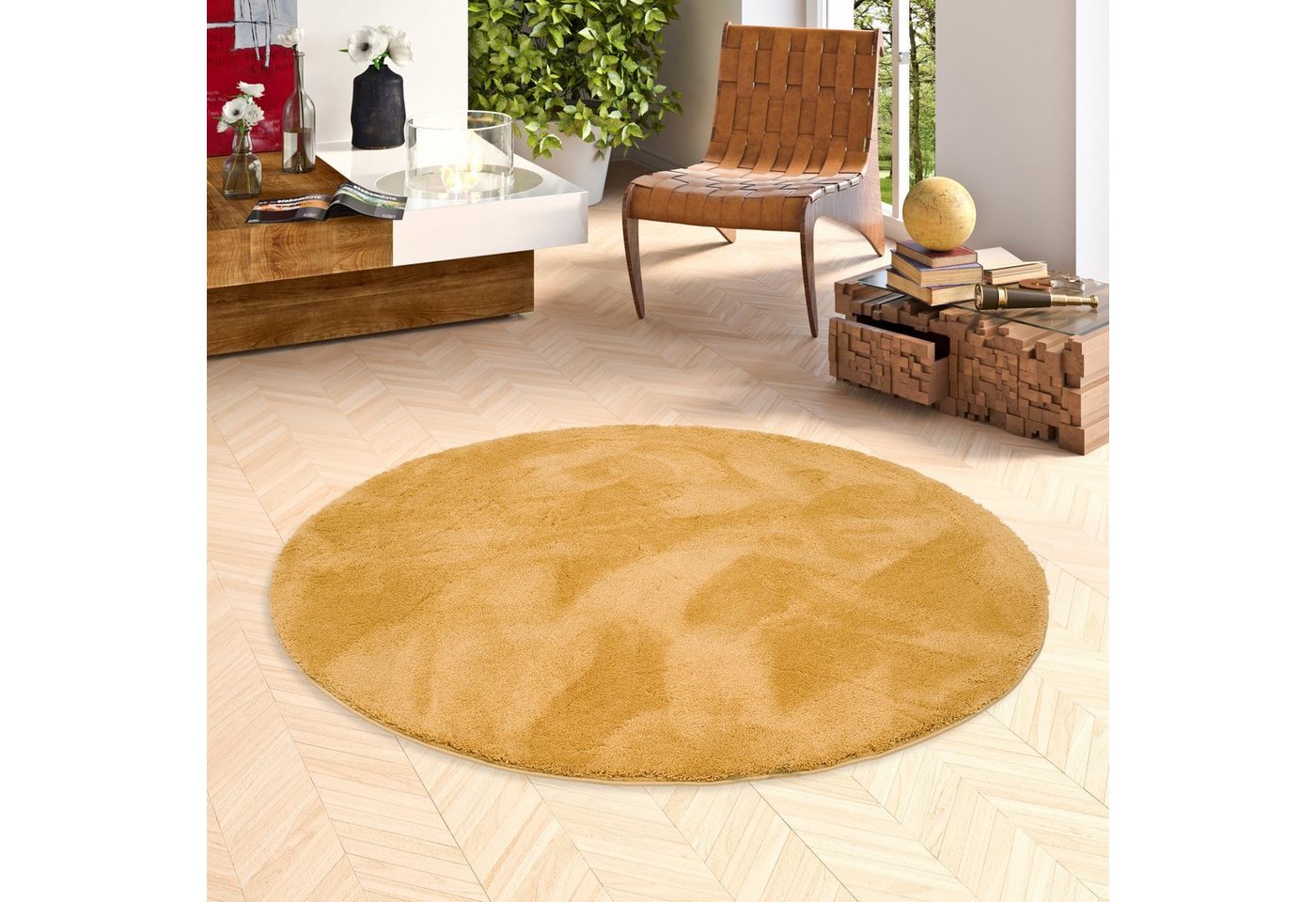 Hochflor-Teppich Luxus Super Soft Hochflor Teppich Silky Rund, Pergamon, Rund, Höhe: 30 mm von Pergamon