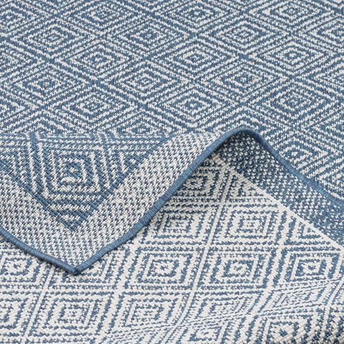 In- und Outdoor Teppich Hampton Blau Meliert - Beidseitig Verwendbarer und Wetterfester Teppich in Verschiedenen Größen für Terrasse, Balkon und Garten In- und Outdoor Teppich Hampton Blau Meliert - Beidseitig Verwendbarer und Wetterfester Teppich in Verschiedenen Größen für Terrasse, Balkon und Garten von Pergamon