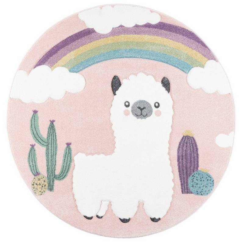 Pergamon Kinderteppich Kinder Teppich Maui Alpaka Wüstenlandschaft, Rund, Höhe: 13 mm von Pergamon
