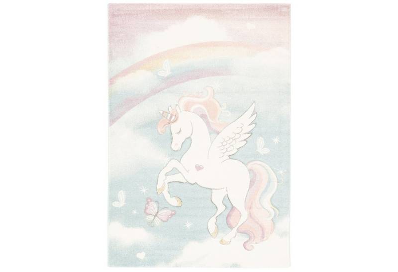Pergamon Kinderteppich Kinder Teppich Maui Kids Pastell Einhorn, Rechteckig, Höhe: 13 mm von Pergamon