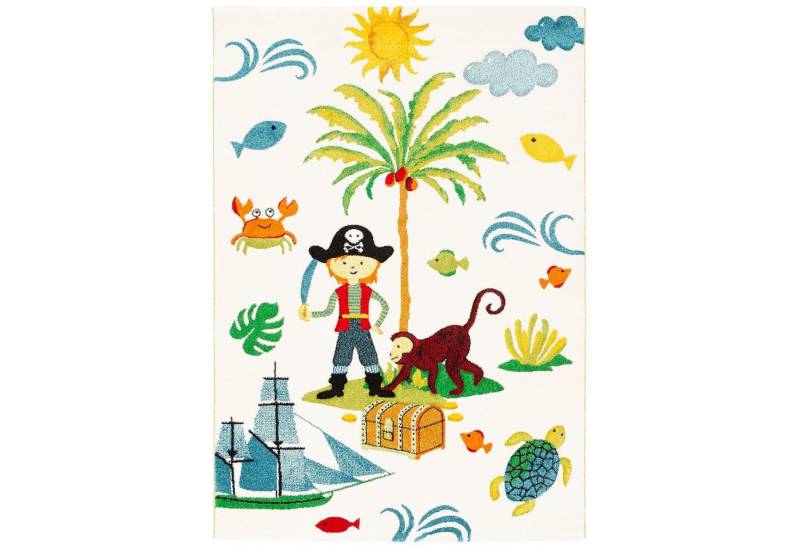 Pergamon Kinderteppich Kinder Teppich Maui Kids Piratenwelt, Rechteckig, Höhe: 13 mm von Pergamon