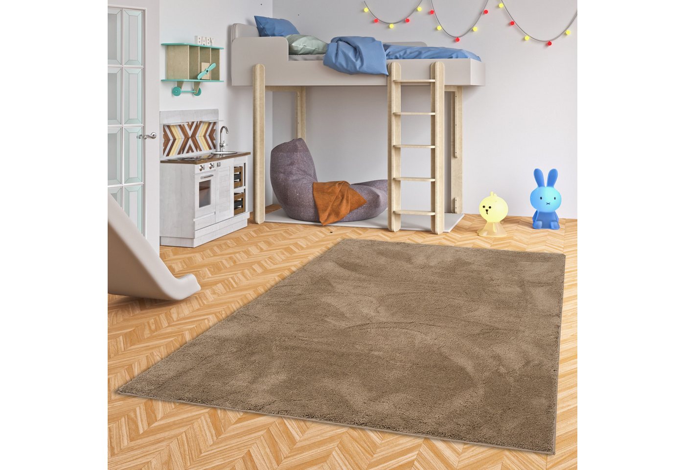 Kinderteppich Super Soft Kinder Hochflor Teppich Silky Kids, Pergamon, Rechteckig, Höhe: 30 mm von Pergamon