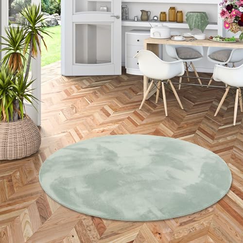 Kunstfaser Teppich Wohnzimmer Luxus Super Soft Fellteppich Pearl Grün Rund in 3 Größen Kunstfaser Teppich Wohnzimmer Luxus Super Soft Fellteppich Pearl Grün Rund in 3 Größen von Pergamon