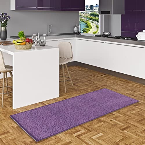 Läufer Küchenläufer Teppich Superclean Purple in 3 Größen von Pergamon