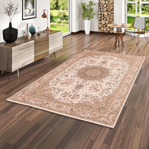 Luxus Orient Teppich Primus Beige Keshan in 5 Größen von Pergamon