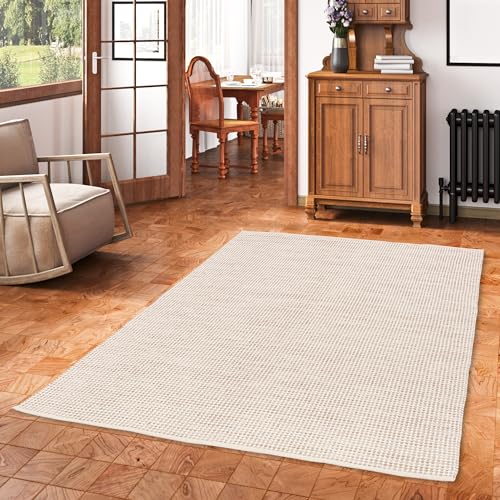 Baumwolle Natur Kelim Teppich Sandy Beige Modern in 7 Größen Baumwolle Natur Kelim Teppich Sandy Beige Modern in 7 Größen von Pergamon