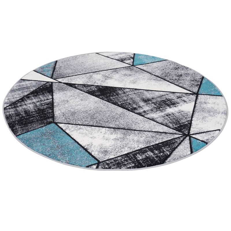 Pergamon Designer Teppich Brilliant Magic Blau 160cm Rund von Pergamon