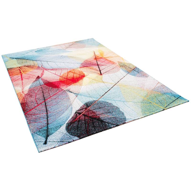 Pergamon Designer Teppich Faro Tropical Bunte Blätter Bunt 160x230cm von Pergamon
