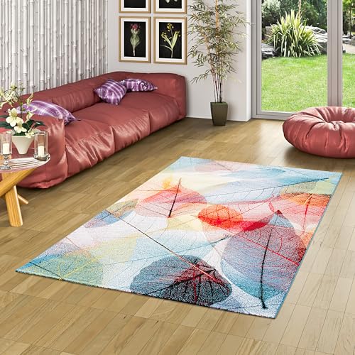 Pergamon Designer Teppich Faro Tropical Bunte Blätter in 5 Größen von Pergamon