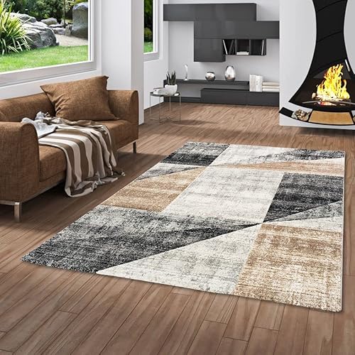 Pergamon Designer Teppich Kurzflor Maui Modern Beige Grau Meliert in 5 Größen von Pergamon