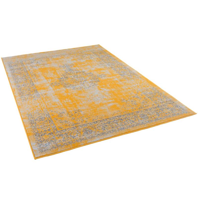 Pergamon Designer Teppich Passion Vintage Bordüre Safran Gelb 160x225cm von Pergamon