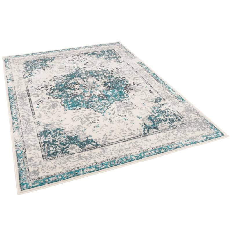 Pergamon Designer Teppich Pop-Vintage Blau Creme 160x230cm Pergamon Designer Teppich Pop-Vintage Blau Creme 160x230cm von Pergamon