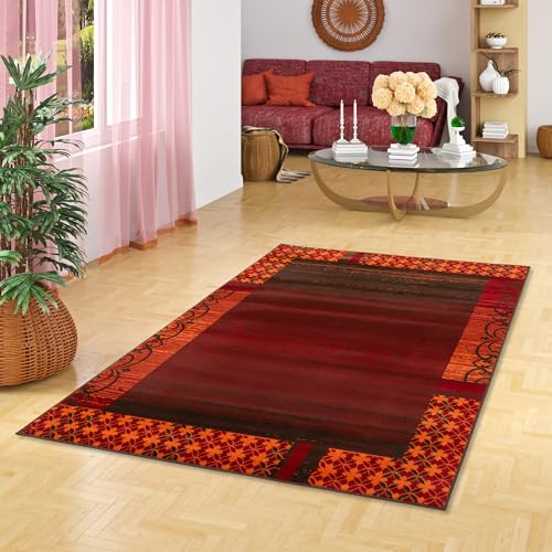 Pergamon Designer Teppich Velours Samba | Wohnzimmer, Esszimmer, Flur und Diele | Moderne Muster | Pflegeleicht von Pergamon