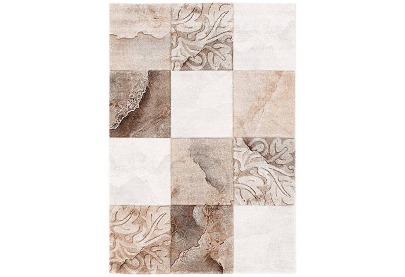 Pergamon Designteppich Designer Teppich Maui Karo Barock, Rechteckig, Höhe: 13 mm von Pergamon