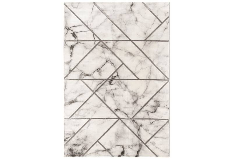 Pergamon Designteppich Luxus Designer Teppich Carrara Marmor Optik Trend, Rechteckig, Höhe: 15 mm von Pergamon