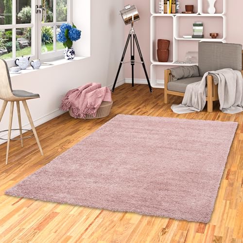 Pergamon Hochflor Langflor Shaggy Teppich Aloha Altrosa in 8 Größen von Pergamon