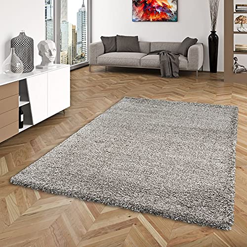 Pergamon Hochflor Langflor Shaggy Teppich Luxury Taupe Mix in 6 Größen von Pergamon