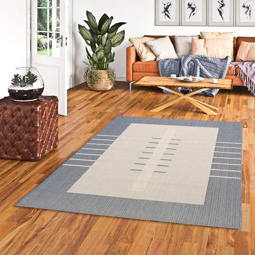 Pergamon In & Outdoor Teppich Flachgewebe Carpetto Bordüre Trend Blau 4 Größen Pergamon In & Outdoor Teppich Flachgewebe Carpetto Bordüre Trend Blau 4 Größen von Pergamon