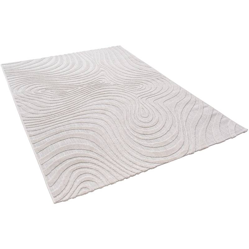 Pergamon In & Outdoor Teppich Flachgewebe Classy Creme Wellen 80x150cm von Pergamon