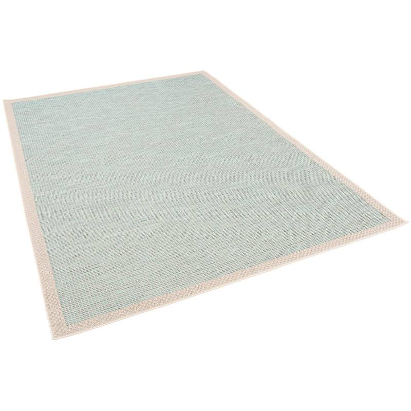 Pergamon In & Outdoor Teppich Flachgewebe Ottawa Bordüre Türkis 200x290cm von Pergamon