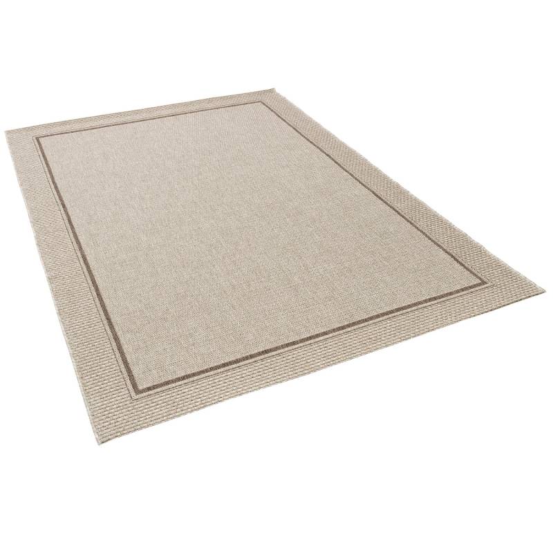 Pergamon In & Outdoor Teppich Natur Panama Bordüre Grau 80x150cm von Pergamon