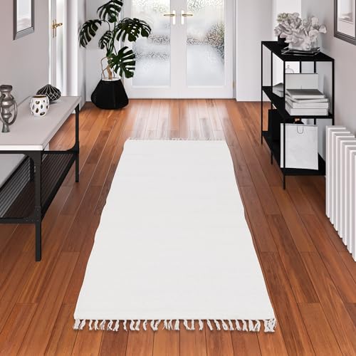 Pergamon Jolly Cotton Teppichläufer 100% Baumwolle - Handgefertigt & waschbar - Küchenläufer, Flurteppich oder Wohnzimmer - pflegeleicht & robust - viele Farben & Größen von Pergamon