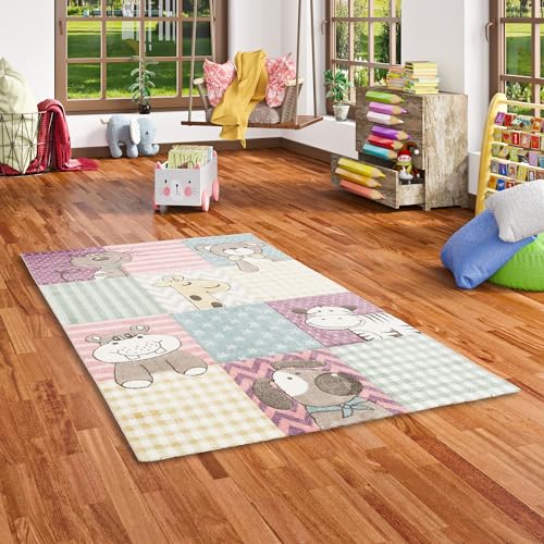 Pergamon Kinder Teppich Maui Kids Bunt Kinderzoo in 5 Größen von Pergamon