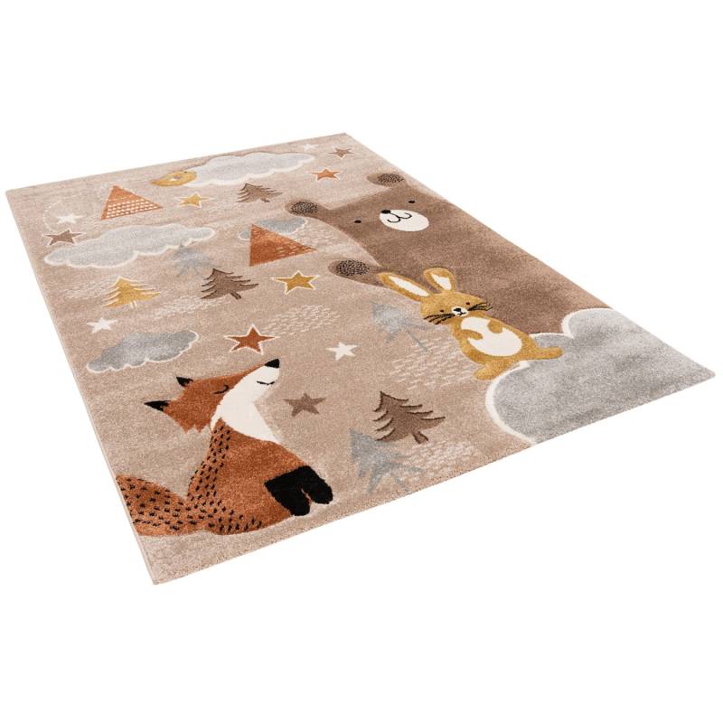 Pergamon Kinder Teppich Maui Kids Fuchs und Bär Braun 80x150cm von Pergamon