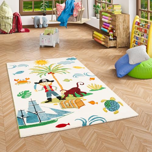 Pergamon Kinder Teppich Maui Kids Piratenwelt Bunt in 5 Größen von Pergamon