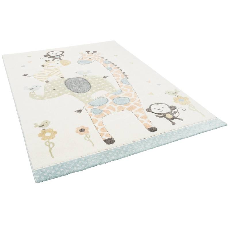 Pergamon Kinder Teppich Maui Kids Safari Tiere Bunt 140x200cm von Pergamon